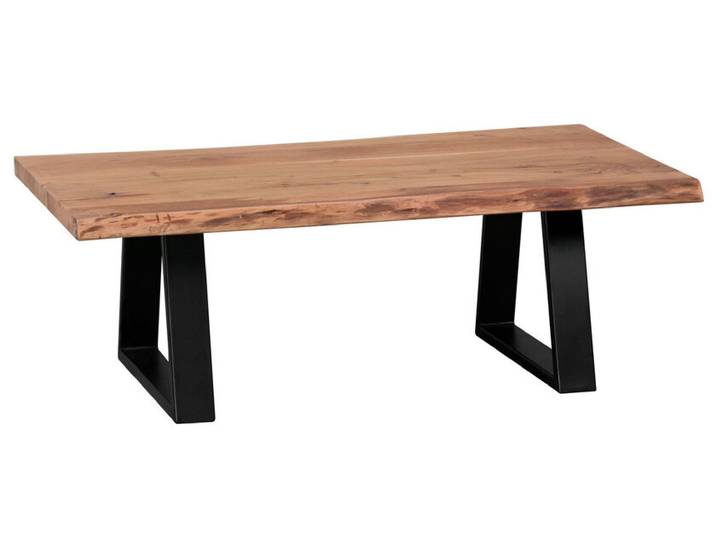 Couchtisch Orfalu 60 x 115 x 40 cm Massivholz Akazie Metall
