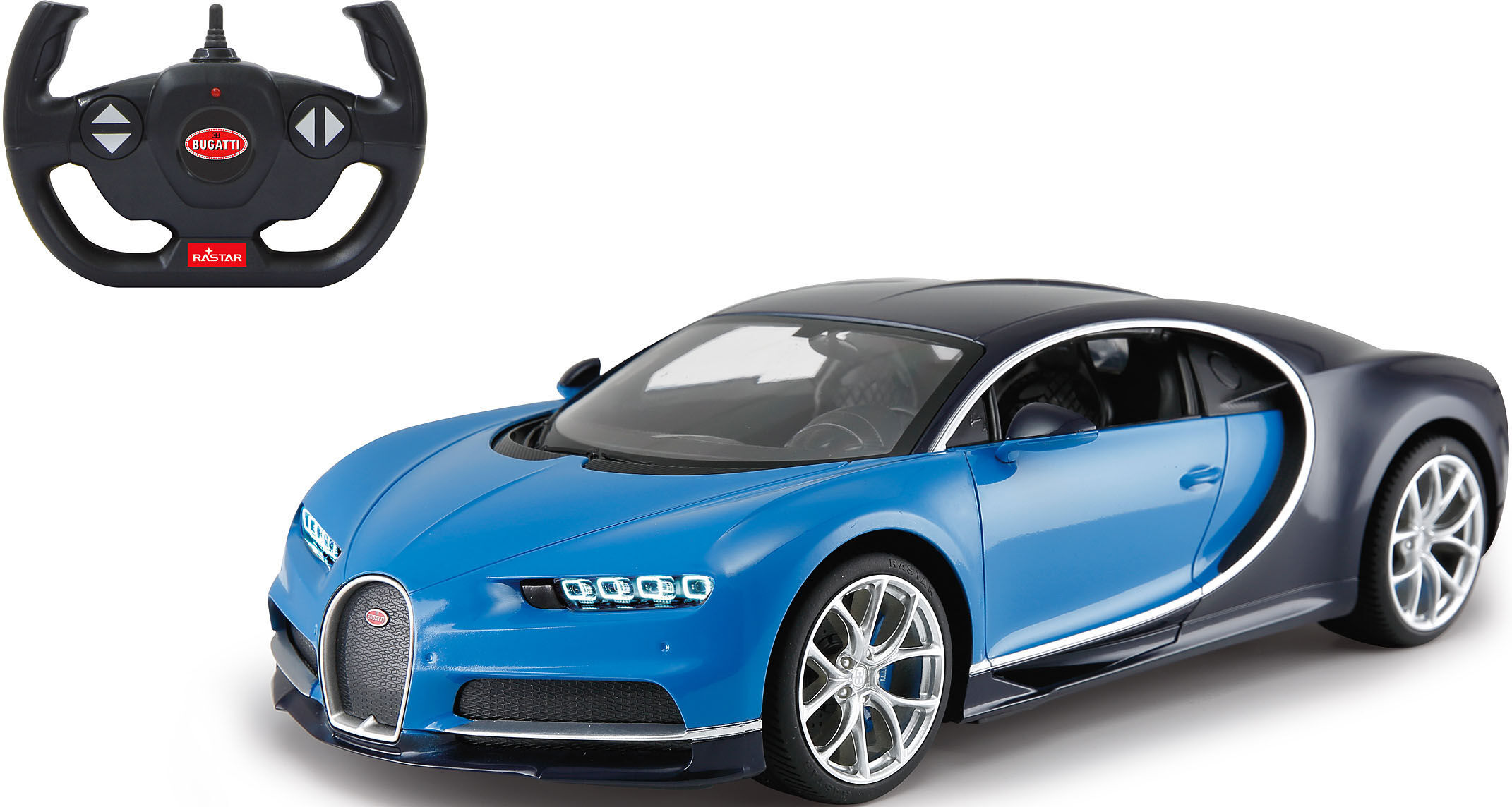 RC-Auto JAMARA "Bugatti Chiron", blau, Fernlenkfahrzeuge, KinderB:16cm H:9cm, Kunststoff, RC-Auto, B:16cm H:9cm