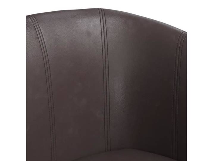 Fauteuil cabriolet - MOTHINESSTO - YY1190 - Similicuir marron - Repose-pied inclus - Design contemporain