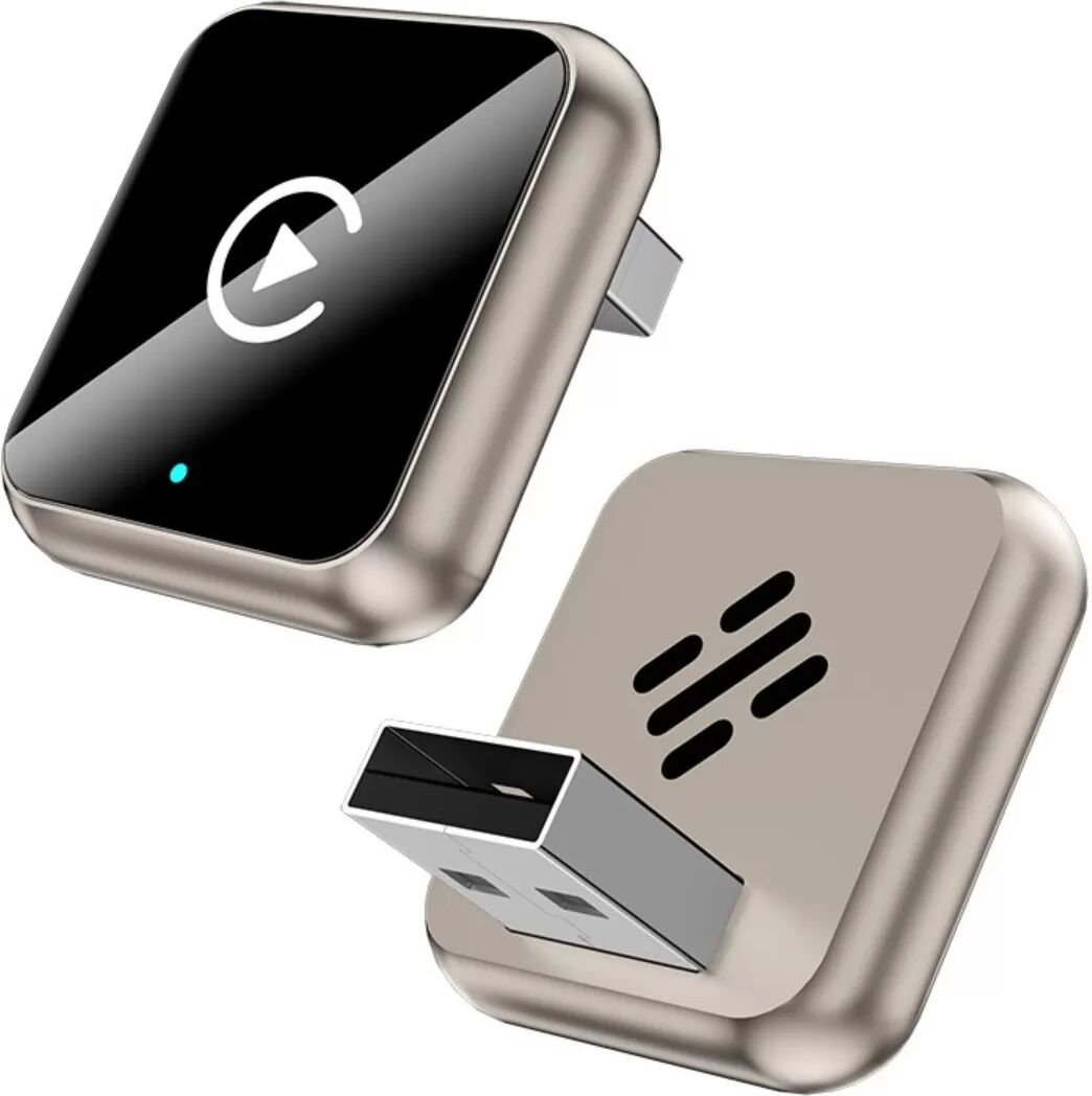 INF Smart Carplay Android Auto 2-in-1 Wireless Adapter – Metall & Glas Design Gold