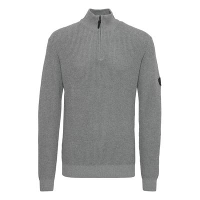 Troyer INDICODE "Troyer IDRevillan", Herren, Gr. S, grau (grau mix), Obermaterial: 46% Baumwolle CO recyc.. 34% Baumwolle CO. 20% Polyester PES., Pullover Troyer