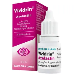 VIVIDRIN Azelastin 0,5 mg/ml Augentropfen 6 ml