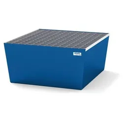 Auffangwanne classic-line aus Stahl für 1 Fass, lackiert, m. Gitterrost, 885x815x378