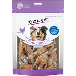 Dokas Hunde Snack Hühnerbrust mit Fisch | 6x 220 g Hundesnack