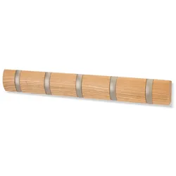 Umbra Hooks Flip Wandhaken, Kleiderhaken, Holz, Natur, 5 Stück 318850390