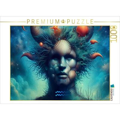 CALVENDO Puzzle Sternzeichen Wassermann der Wellen | 1000 Teile Lege-Größe 64x48cm Foto-Puzzle für glückliche Stunden