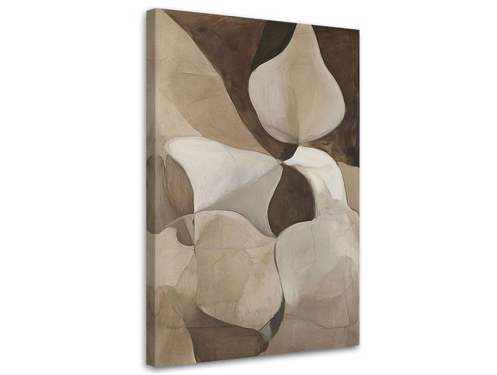 Feeby Leinwandbild Abstrakte Formen 60x90cm, Braun, Rechteckig, 60x90 cm, Bilder & Rahmen, Bilder, Leinwandbilder