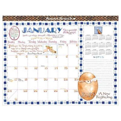 Cal 2027- Susan Branch Large Desk Pad Monthly Blotter