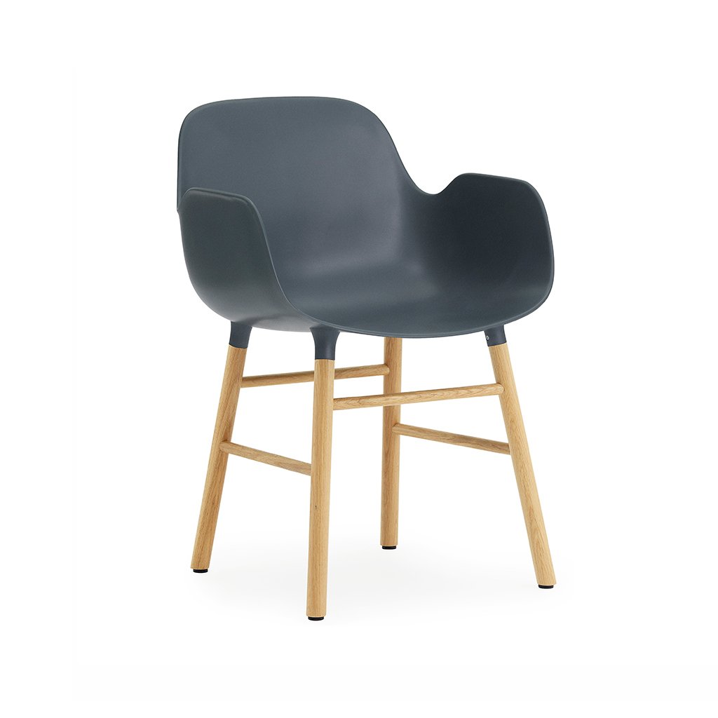 Normann Copenhagen Form Armlehnstuhl (blau, Eiche, Holz, Kunststoff) blau | Eiche | Holz | Kunststoff 602765