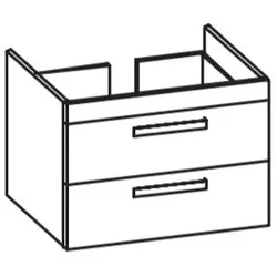 Artiqua 411 Waschtischunterschrank für 2nd Floor 049180 Anthrazit Glanz, 411-WU2L-D04-7065-51 411-WU2L-D04-7065-51