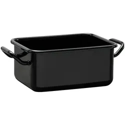 Riess Mini Back- und Servierform 15x11x7 cm Emaille, Backform, Schwarz
