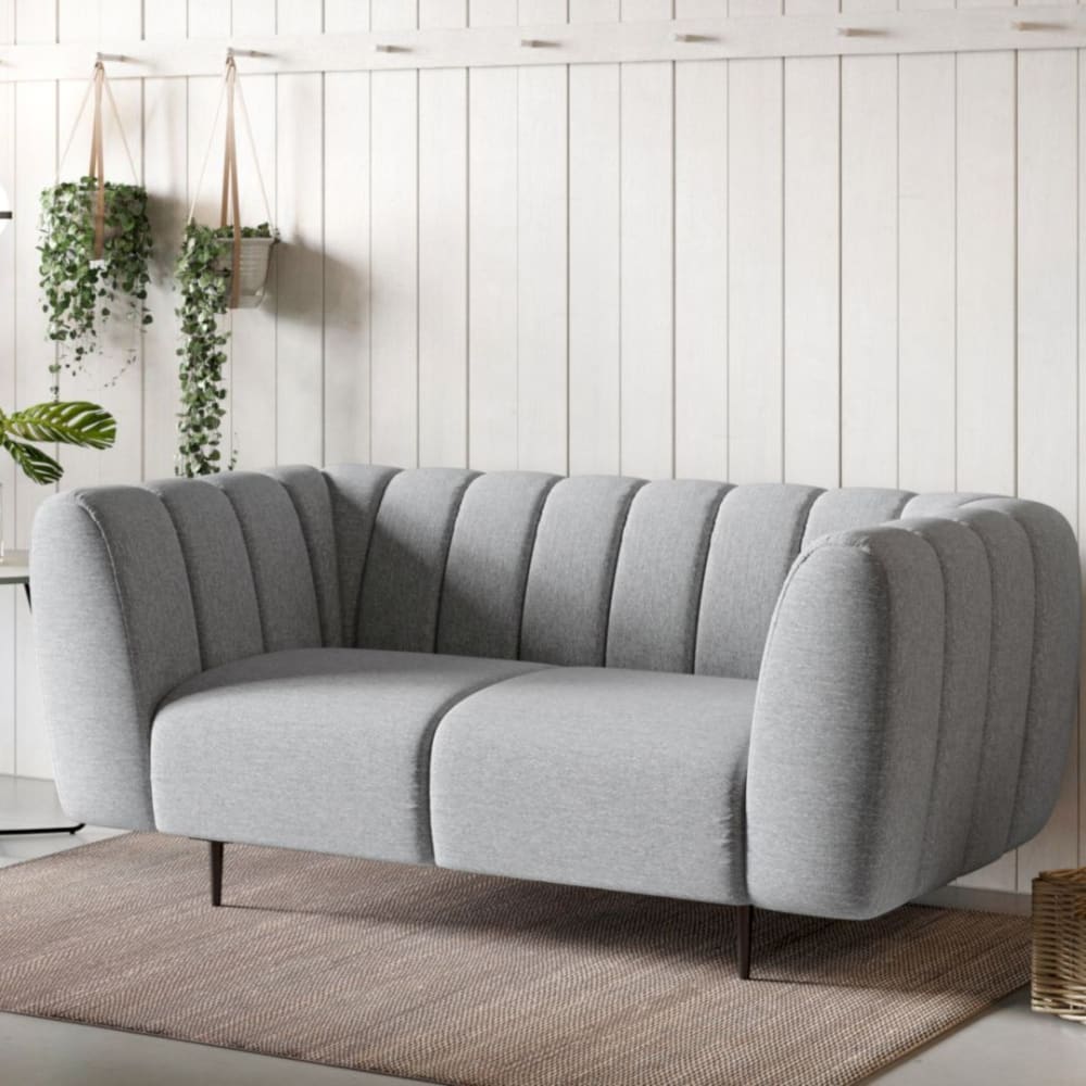 Mesonica Canapé 2 places - gris clair Gris 170x78x95cm