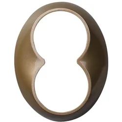 Elso WDE011447 Rahmen fuer Steckdose, 2-fach bronzeeffekt RENOVA