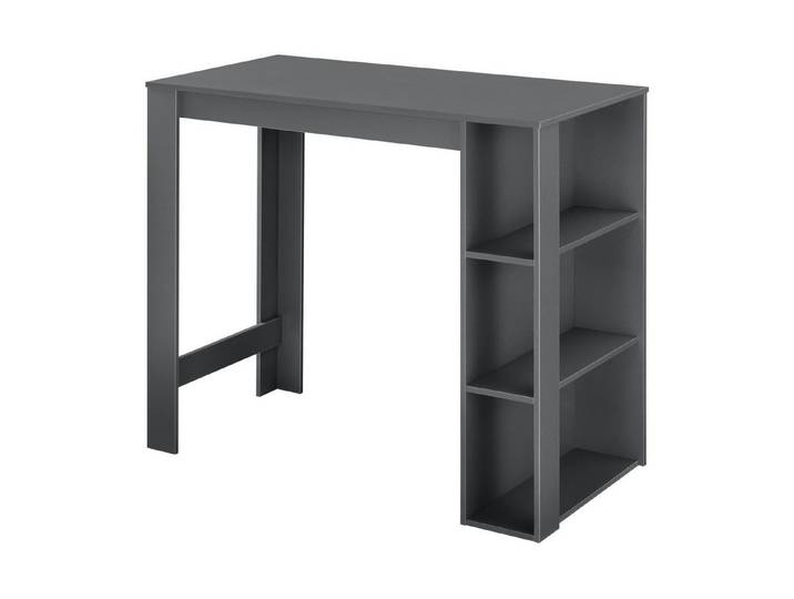 en.casa Bartisch, »Danderyd« 120x60x106 cm mit 3 Ablagefächern Dunkelgrau