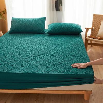 Uplift Essentials Waterproof Quilted Mattress Protector Breathable Anti mite Fitted Bed Cover king 78x80x12inch green