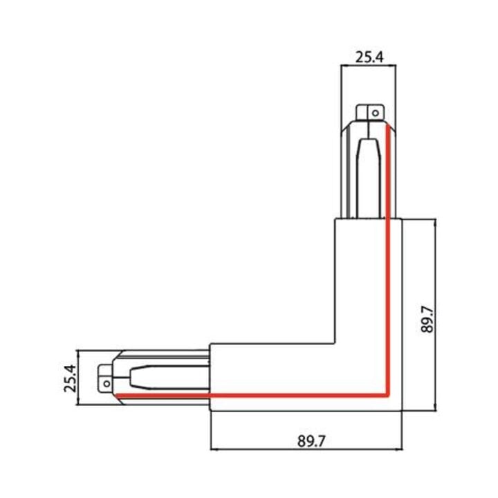 brumberg Connecteur d'angle 90° SL extérieur blanc 87127070 (87127070)