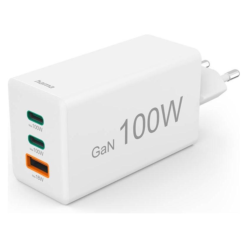 Hama GaN Schnellladegerät (100 W, 3 Ports) (00201997)