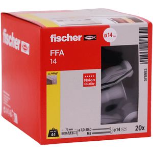 Fischer Dübel 578983 FFA 14, Porenbetondübel, 14 x 70mm, Universaldübel, 20 Stück