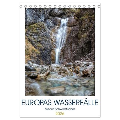 Europas Wasserfälle (Tischkalender 2026 DIN A5 hoch), CALVENDO Monatskalender