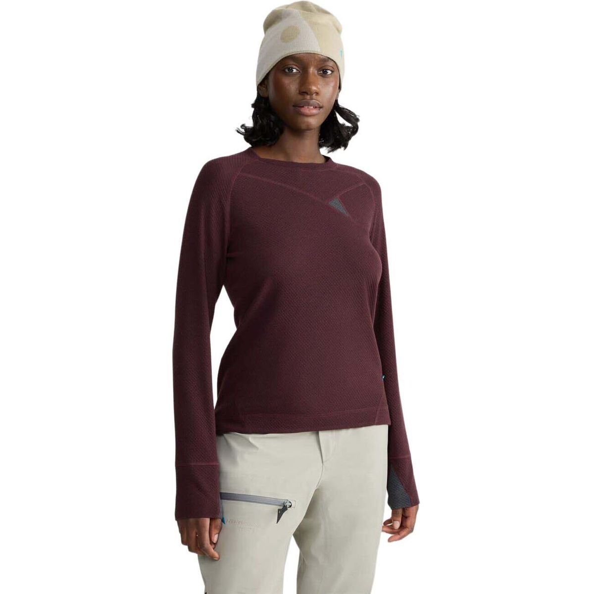 Klättermusen Huge Crew W's amaranth red (215) S 20644W02_215-S
