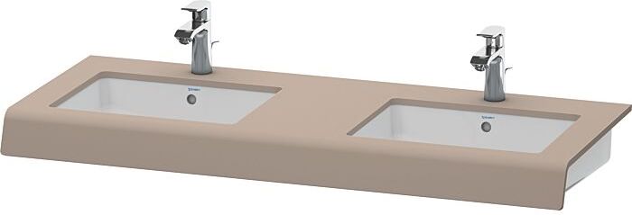 Duravit DuraStyle Waschtisch-Konsole DS829C04343 55x80x10cm, 2 Ausschnitte, basalt matt