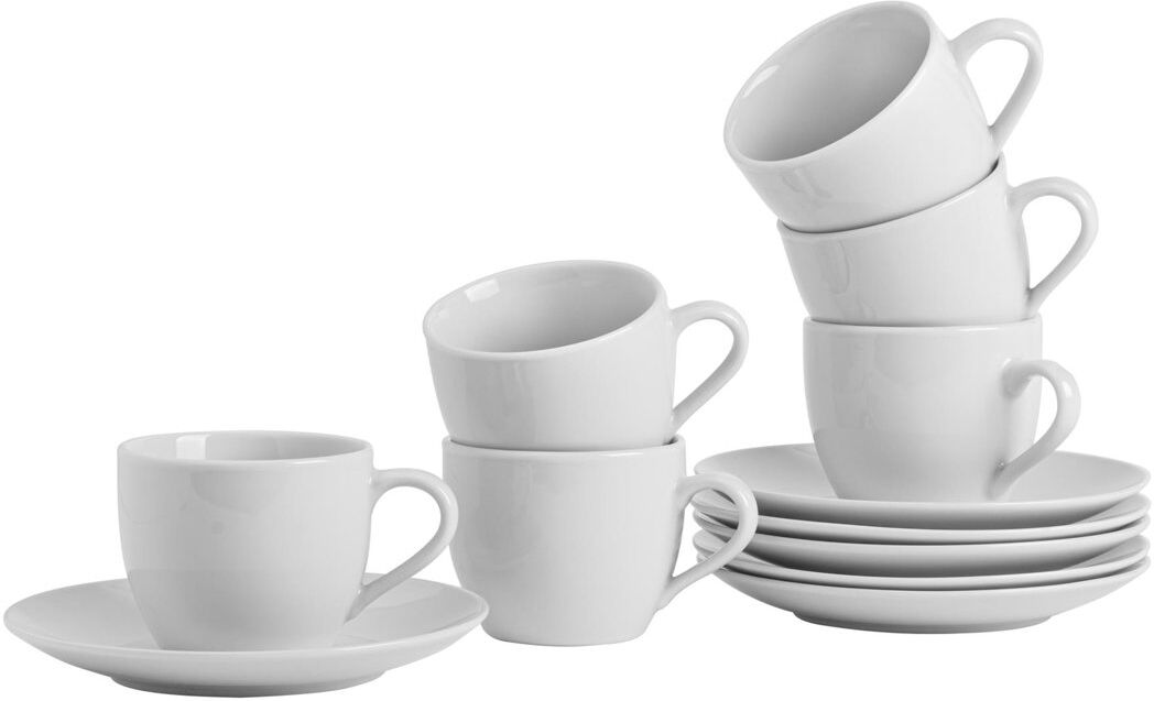 Argon Tableware - Classic Teacup & Saucer - 200ml - White White 200ml