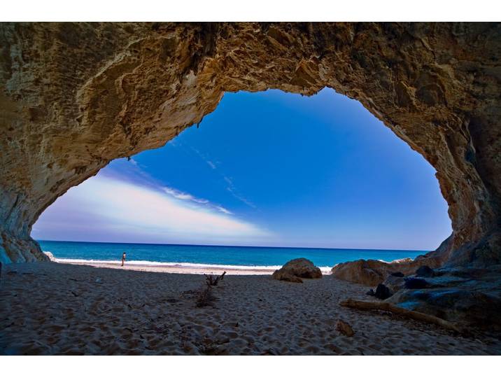 Fototapete PAPERMOON Höhle Cala Luna Sardinien , bunt, B:2m L:1,5m, Vlies, Tapeten, Fototapete