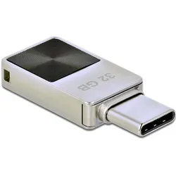 Delock Mini USB Speicherstick (32 GB, USB-C), USB Stick, Silber
