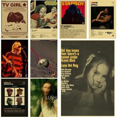 Uplifted Goods Modern Indie & Retro Music Album Aesthetic Art Print e a3