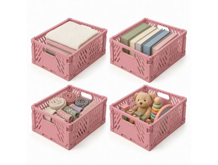 Relaxdays Boîtes pliantes, lot de 4