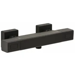 Herzbach Deep Black Brause-Thermostat 36.131100.1.12 AP, schwarz matt