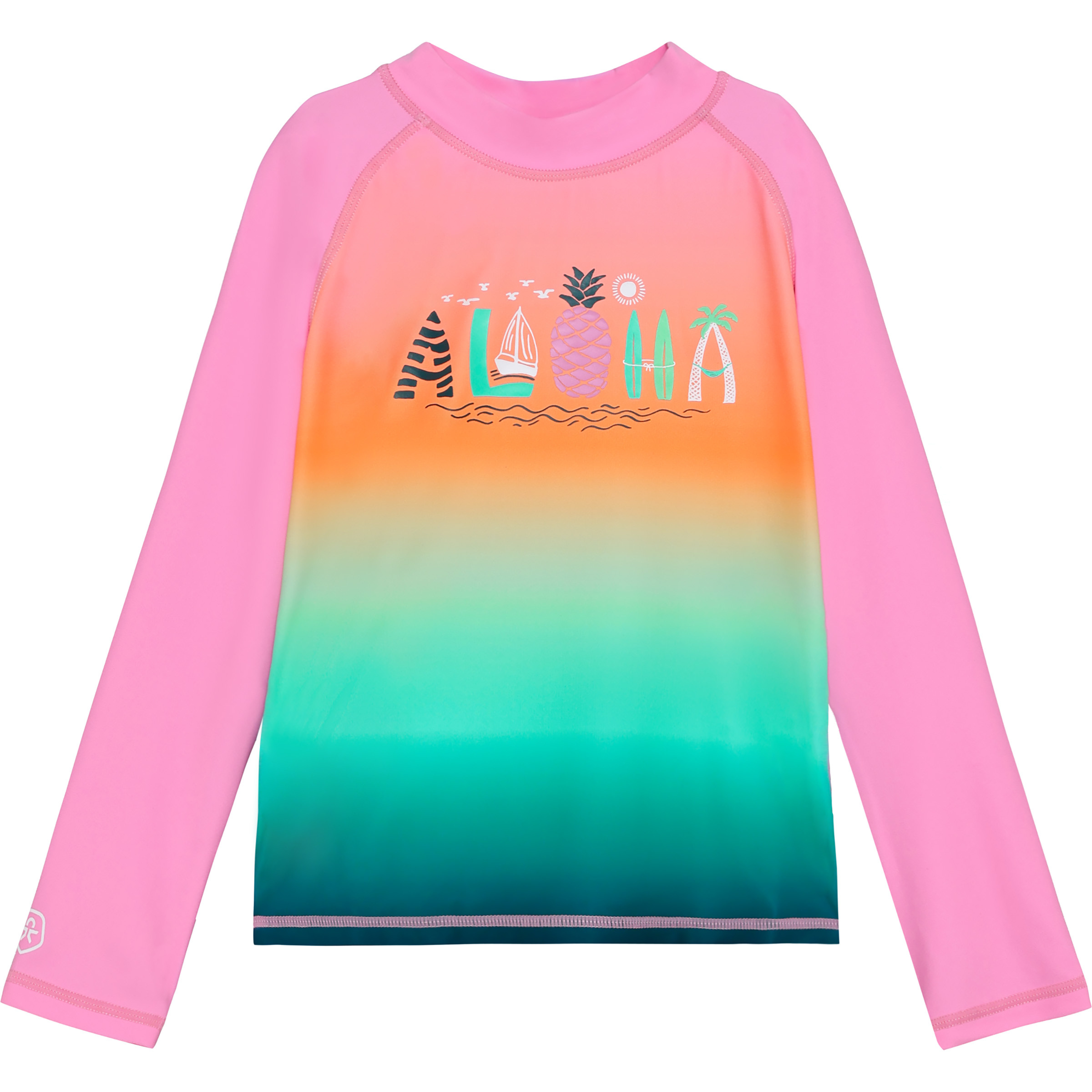 Color Kids Chest Print UV Shirt Kinder UV-Shirts & Lycras rosa Größe 128 Lifestyle Elastisch