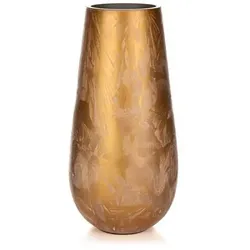 ABELLA Flora Glasvase Eislack-Effekt Höhe 25cm, Ø 13,5cm