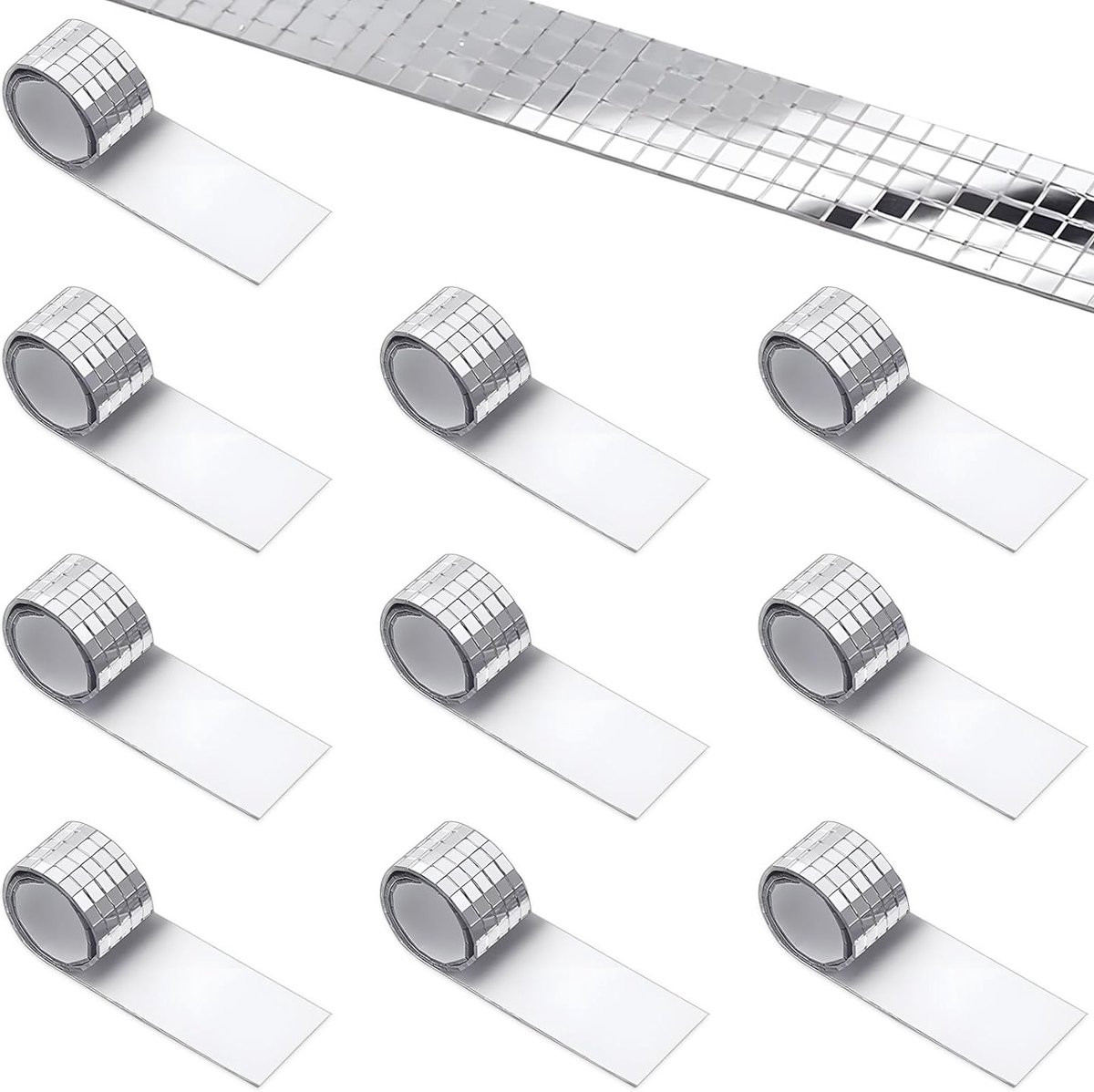 SnelShoppen 3000 stuks zelfklevende spiegel mozaïektegels glas mozaïek wandstickers voor DIY disco party decoratie 5 x 5 mm