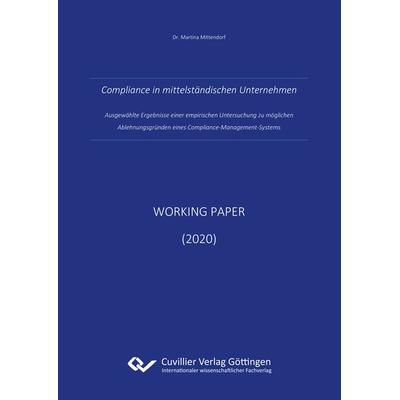 Compliance in mittelständischen Unternehmen, Taschenbuch von Mittendorf Martina, Cuvillier Verlag, 978-3-7369-7191-2