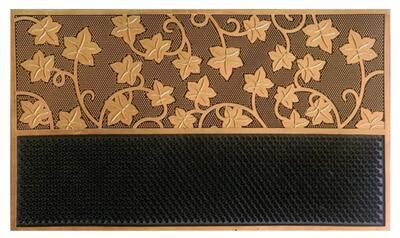 Direct Home Textiles Goup 30 in. W X 18 in. L Black/Brown Rubber Door Mat - 2.5' x 1.5'