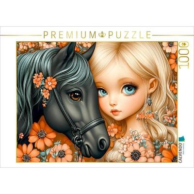 CALVENDO Puzzle Girl mit Ponny | 1000 Teile Lege-Größe 64x48cm Foto-Puzzle für glückliche Stunden, Sonstige von , Calvendo Puzzle