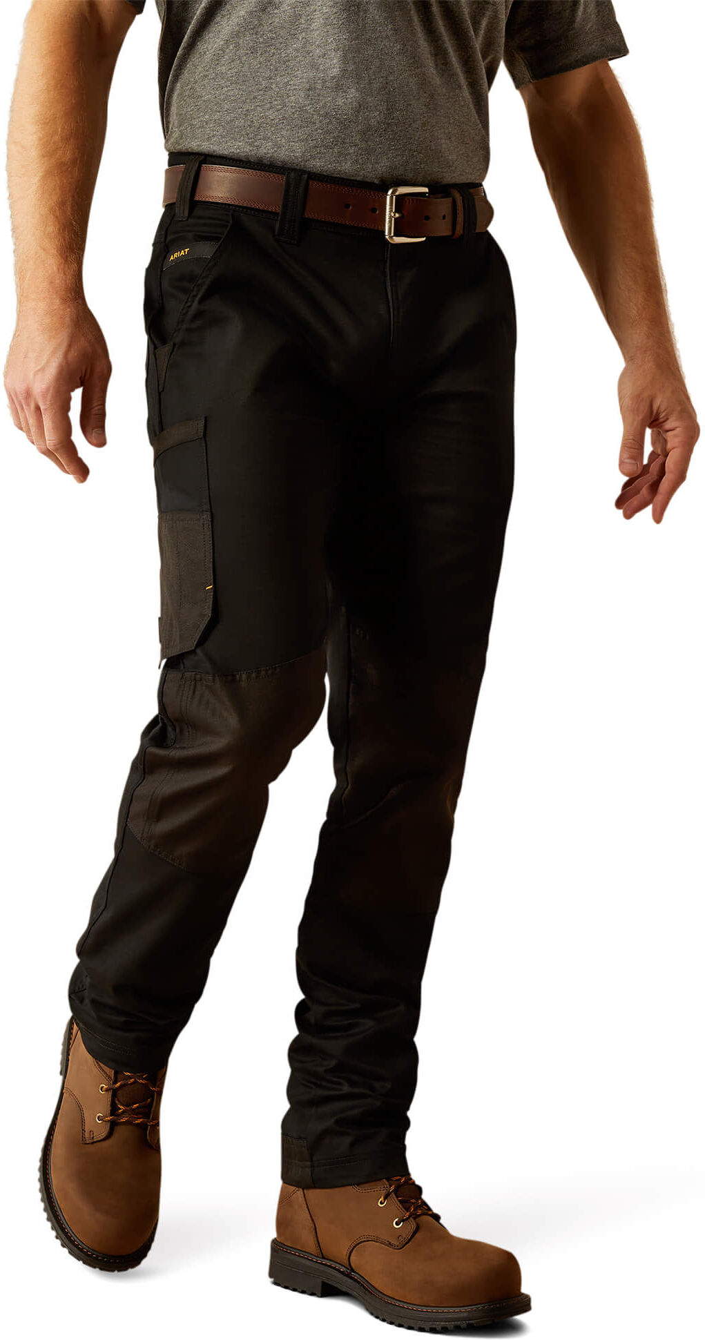 Men's Rebar M5 Straight DuraStretch Cargo Pant in Black, Size: 28 X by Ariat
