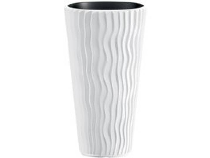 PROSPERPLAST Pot de fleurs Sandy Slim (blanc, l 30 x H 53 x P 30 cm)