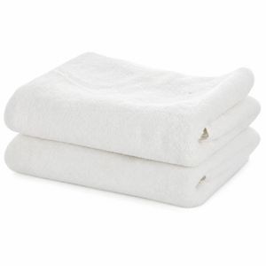 Zollner Handtuch Riva Set, weiß, 70 x 140 cm, Duschtuch, aus 100% Baumwolle, 650 g/m², 2 Stück