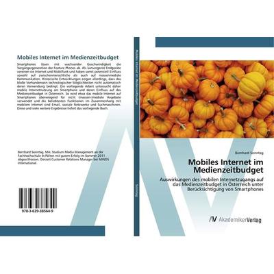 Mobiles Internet im Medienzeitbudget, Taschenbuch von Bernhard Sonntag, AV Akademikerverlag, 978-3-639-38564-9