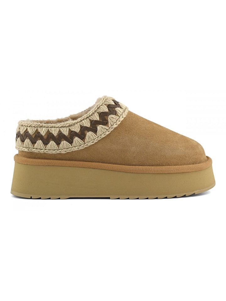 Mou Leder-Hausschuhe in Beige - 39