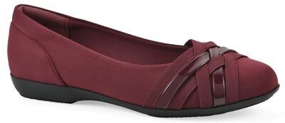 Women's Chic Ballet Flat by Cliffs in Dark Burgundy (Size 8 M)