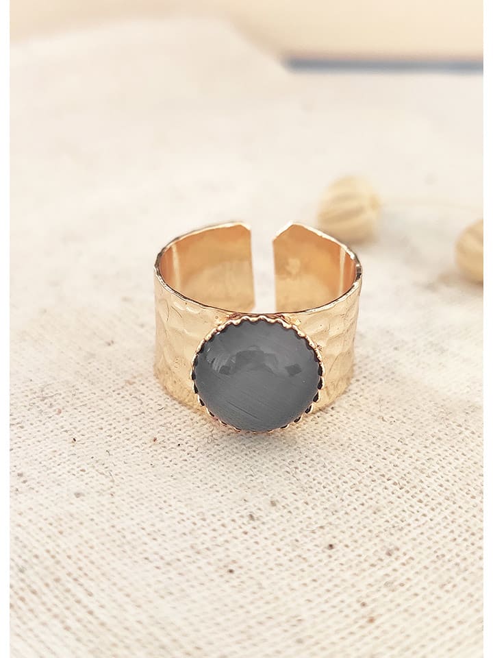 atelier MIU Vergold. Ring mit Edelstein - onesize