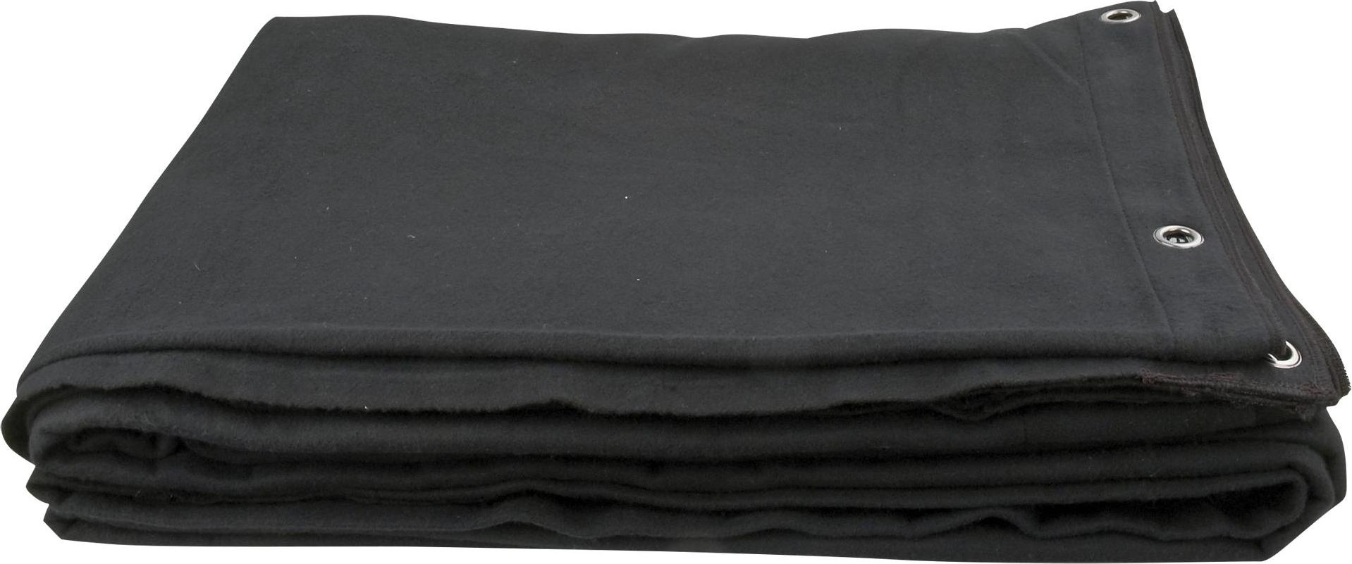 Showgear Backdrop Stagemolton 320 g/m² Schwarz - 600 x 900 cm (B x H)