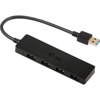 USB 3.0 Slim Passive HUB 4 Port, USB-Hub schwarz