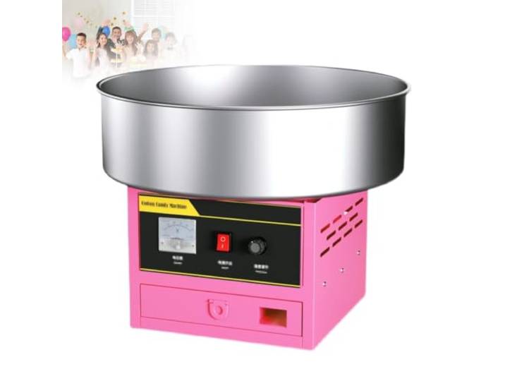 Elektrische Zuckerwattemaschine mit 45-cm-Edelstahlschüssel Inklusive Zuckerlöffel und Schublade – ideal für Zuhause, Jahrmärkte, Kindergeburtstage und Familienfeiern