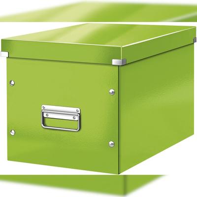 LEITZ Archivbox Click & Store Wow Cube L Hartpappe grün Packung mit 6 Stück