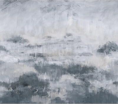 WallPops Scott Living Mirage Grey Self Adhesive Mural - N/A