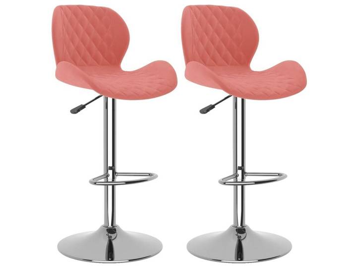 vidaXL Barhocker Barhocker 2 Stk. Rosa Samt (2 St)